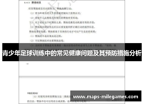 青少年足球训练中的常见健康问题及其预防措施分析